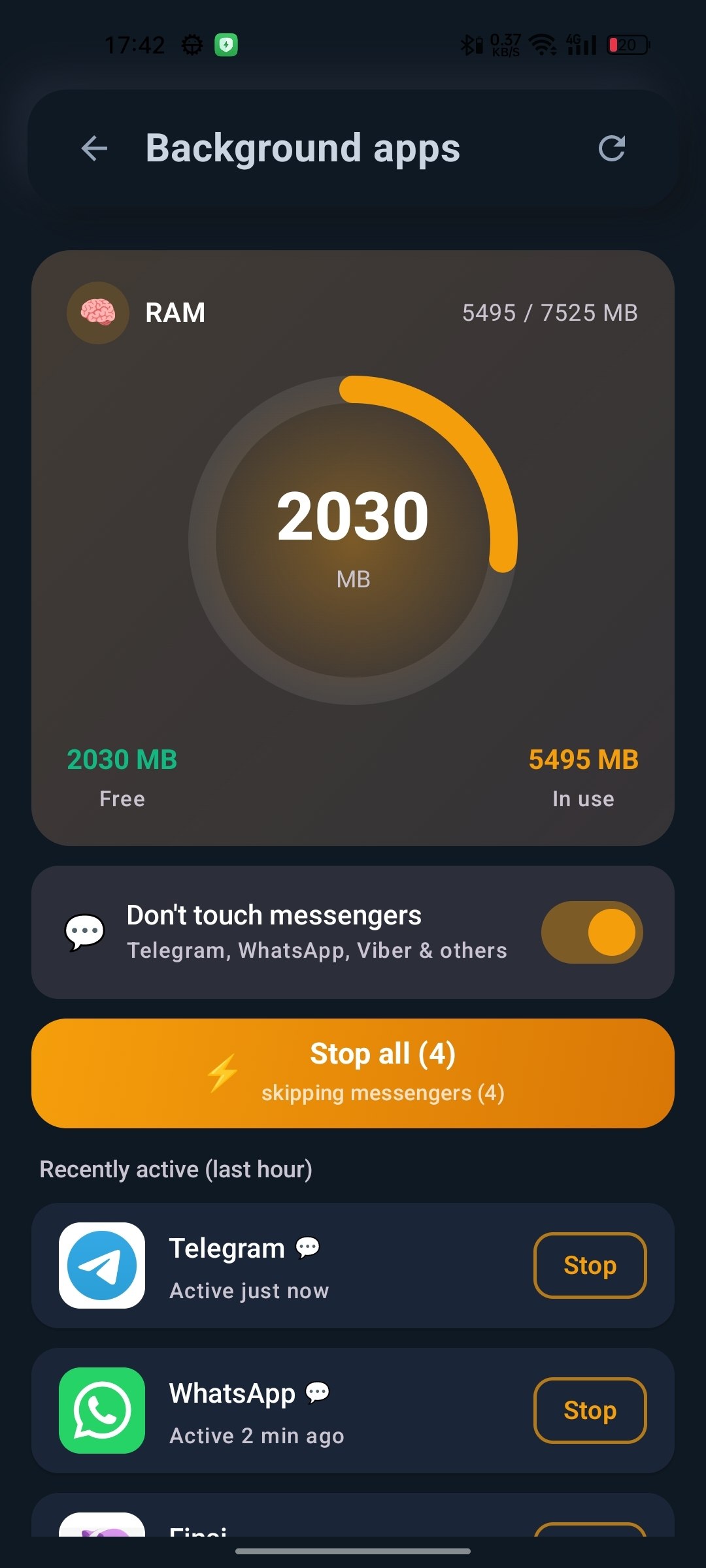 Purrge background apps cleaner
