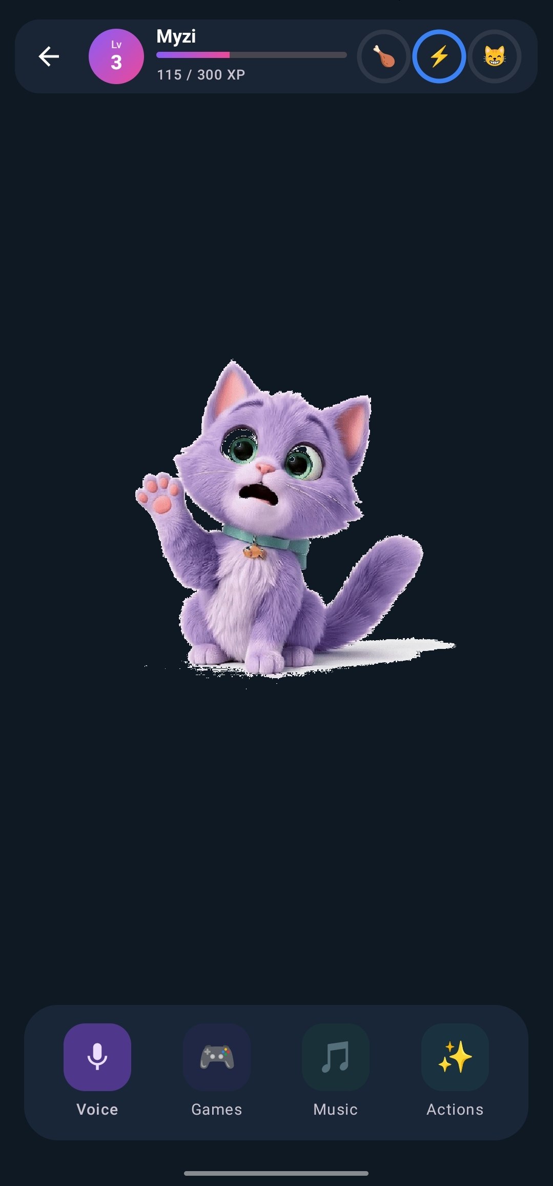 Purrge virtual companion